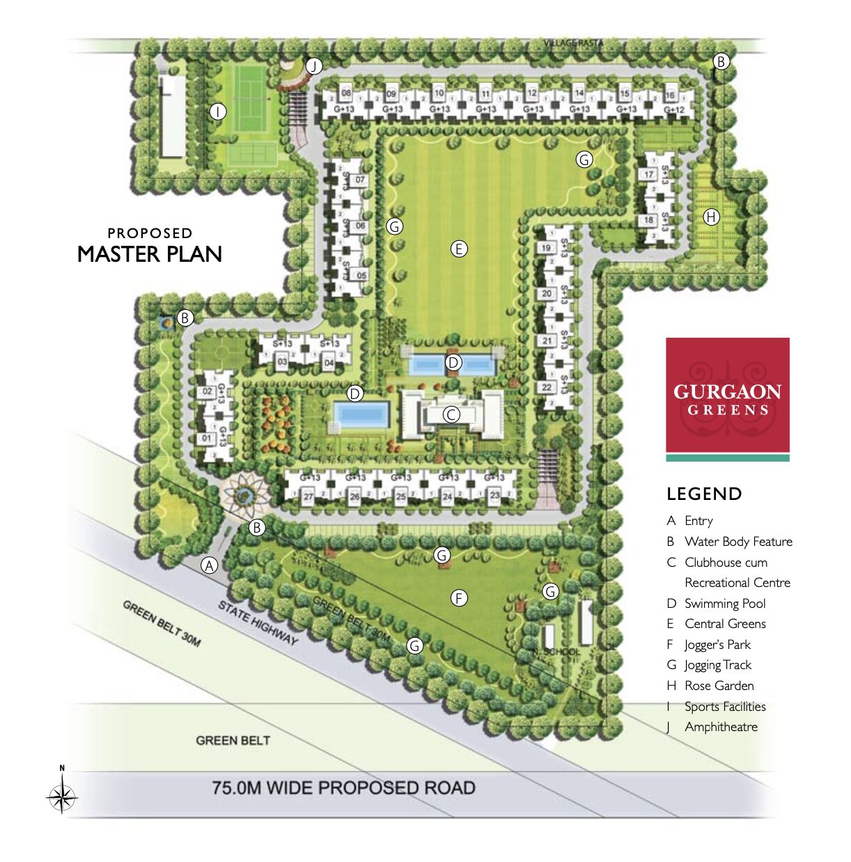 Emaar Gurgaon Greens Master Plan